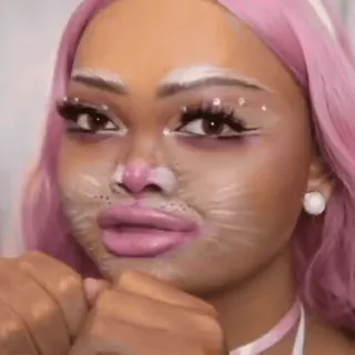 😉 315c54ec królik, makijaż, zwierzę, cosplay, słodki, piękno telegram sticker