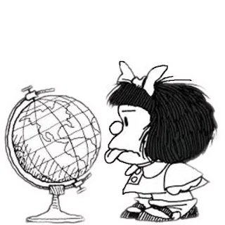 Mafalda by Quino whatsapp stickers