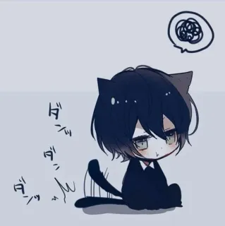 😠 160866ed ダッ Anime, Gatto, Kawaii, Chibi, Manga telegram sticker