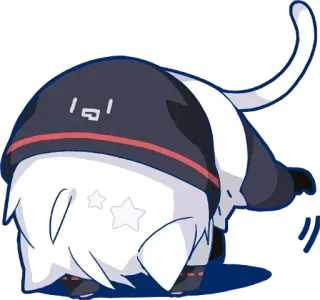 💃 7618e325 gatto, cartone animato, anime, stelle, carino telegram sticker