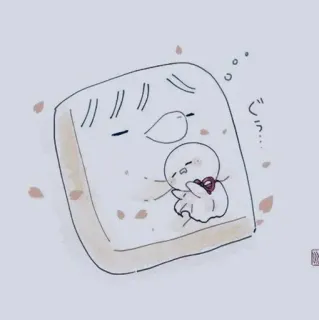 😴 79a63daa どう… carino, kawaii, dormire, assonnato, sakura, sogno, cartoni animati telegram sticker