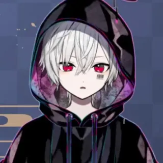 ☁️ 8030aec0 Аниме, Манга, Персонаж, Худи, Vtuber whatsapp sticker