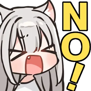 ❌ 5a0aa071 NO! อนิเมะ, การ์ตูน, ไม่, ไม่เห็นด้วย, ไม่พอใจ, เชิงลบ telegram sticker