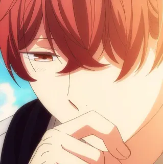 🎸 9cd2a12c 애니메이션, 소년, 인물 사진, 빨간 머리, 만화, 캐릭터 telegram sticker