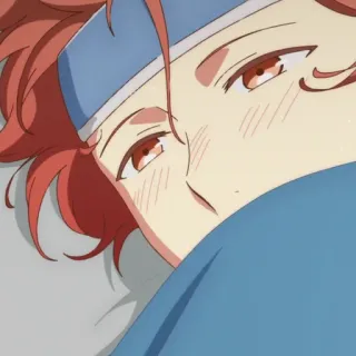 🎸 daac28d2 애니메이션, 만화, 캐릭터, 사람, 졸린, 주황색 머리 telegram sticker