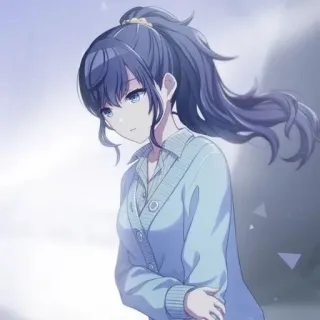 🕳 1200b11f Gadis anime, Ilustrasi, Kartun, Perempuan, Karakter telegram sticker