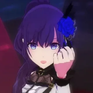 🕳 4a516067 Anime, Gadis, Jari tengah, Menyinggung telegram sticker