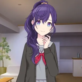 🕳 52147646 anime, gadis, kartun, rambut ungu, karakter, wanita telegram sticker