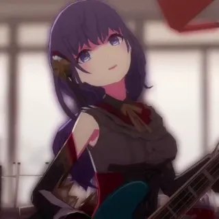 🕳 6d9988fc anime, gadis, rambut ungu, kartun, karakter telegram sticker