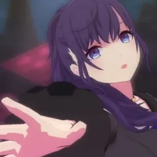 🕳 9787a928 Anime, Gadis, Karakter, Rambut ungu, Wanita telegram sticker