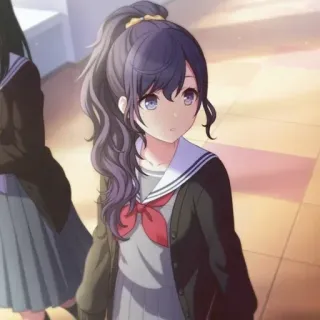 🕳️ aa8aa868 Anime, Gadis, Seragam sekolah, Karakter telegram sticker