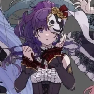 🕳 f0518bba Anime, Karakter, Masker, Ilustrasi telegram sticker