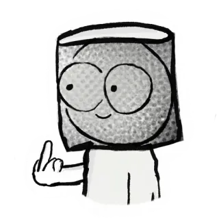 🖕 87b18696 cartone animato, dito medio, offensivo, scortese, gesto, personaggio telegram sticker