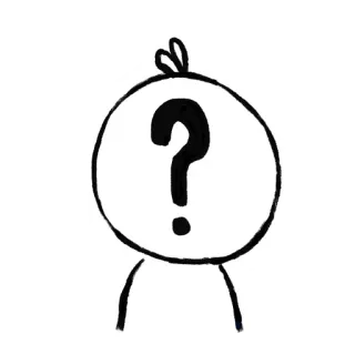 ❓ ae384476 punto interrogativo, scarabocchio, mistero, sconosciuto, cartone animato, testa, interrogativo telegram sticker