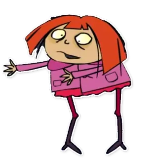 🍺 097e1b8d cartoon, woman, red hair, jacket, character, sticker telegram sticker