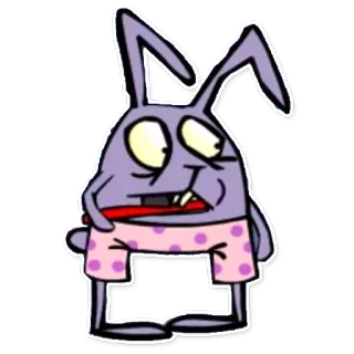 👖 698f6133 cartoon, rabbit, animal, funny, character telegram sticker