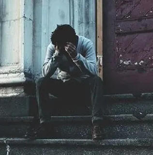 😔 fe893fb8 悲伤, 抑郁, 男人, 悲痛, 孤独, 难过, 悲伤 telegram sticker