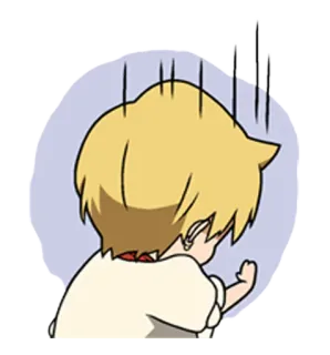 😓 7536f135 애니메이션, 슬픈, 화난, 만화, 캐릭터, 금발 머리 telegram sticker