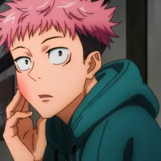 🌟 d4db5599 Yuji Itadori Jujutsu Kaisen อนิเมะ, มังงะ, ตัวละคร, ผมสีชมพู, มหาเวทย์ผนึกมาร, ยูจิ อิตาโดริ, เสื้อฮู้ด telegram sticker