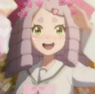 🥰 2fe2f913 Anime, Chica, Corazones, Lindo, Sonriendo telegram sticker