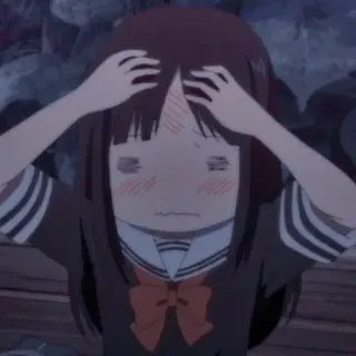 🥺 401d6f10 anime, frustrada, chica, uniforme escolar, molesta telegram sticker