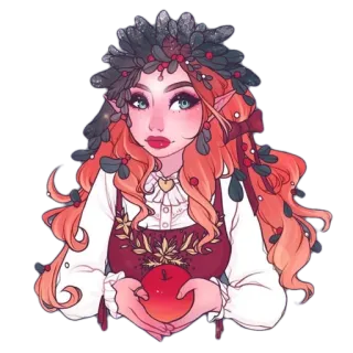 Magical Girls by @peach_artworld telegram stickers