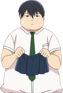 😓 45e18537 Anime, Jupe, Uniforme scolaire, Mâle, Malice, Étudiant whatsapp sticker