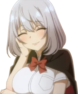 😊 93810fd4 animé, fille, souriant, joyeux, dessin animé whatsapp sticker