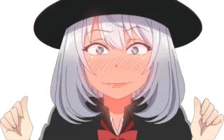 😳 9492124c Animé, Mignon, Rougir, Fille, Kawaii whatsapp sticker