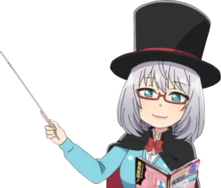 🤓 c8d90f18 Anime, Magie, Magicien, Haut de forme, Dessin animé, Baguette, Livre whatsapp sticker