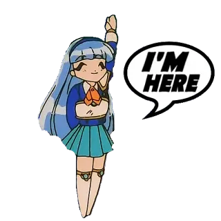 🙋‍♀️ 512dcadf I'M HERE Anime, Mädchen, Charakter, Ich bin hier telegram sticker