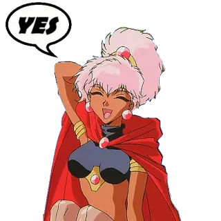 👍 a2b3e4bd YES Anime, Cartoon, Ja, Zustimmung, Aufgeregt telegram sticker