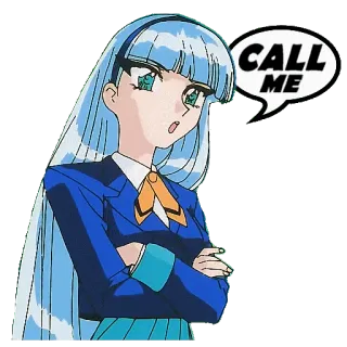 ☎️ cd18e039 CALL ME Anime, Anruf, Mädchen, Manga, Anfrage, Telefon telegram sticker
