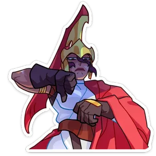 ⭐ 206391a9 Daumen runter, Figur, Helm, Geste, Umhang telegram sticker