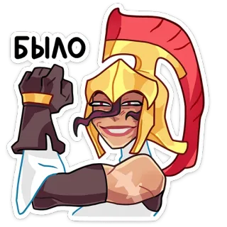 ⭐ 6663c50a БЫЛО Helm, Cartoon, Figur, Lächeln, russisch telegram sticker