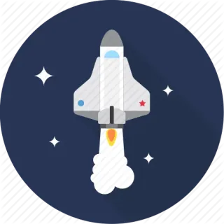🚀 1028fe53 raket, ruimte, sterren, ruimteschip, lancering telegram sticker