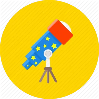 🔭 29a28958 telescoop, sterren, astronomie, wetenschap, verkenning, ruimte telegram sticker