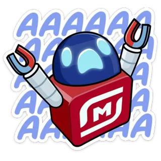 😳 c4ebf13a AAAAAA robot, la hét, hoạt hình, sợ hãi, tự động hóa, trí tuệ nhân tạo telegram sticker