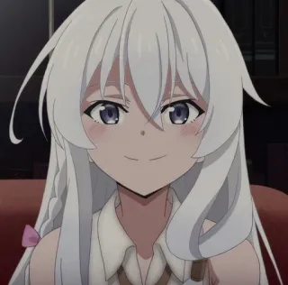 😊 2bb11b26 Anime, Personaje, Chica, Pelo Blanco, Sonrisa, Linda telegram sticker