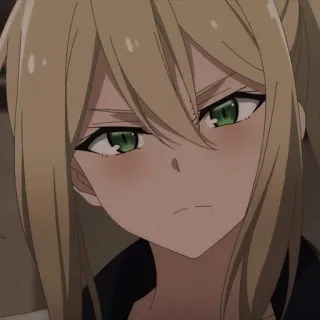 😡 718606f2 Chisato Nishikigi Lycoris Recoil Anime, Chica, rubia, ojos verdes, Chibi, linda, Lycoris Recoil telegram sticker