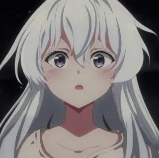 😮 9a41af58 Anime, Chica, pelo blanco, linda, personaje telegram sticker