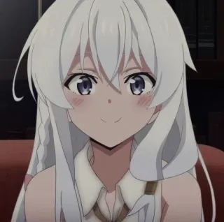 🙂 c65d3576 Chica anime, Linda, Sonriendo, Pelo blanco, Personaje anime telegram sticker