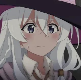 😓 d8df7194 chica anime, bruja, anime, magia, lindo, pelo blanco telegram sticker