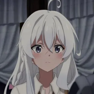 😕 e660b41b Anime, Chica, Pelo blanco, Linda telegram sticker