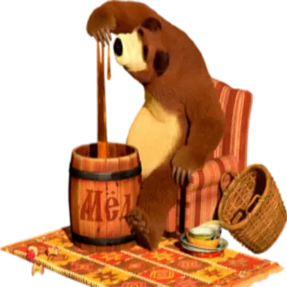 Маша и медведь @StikerDi telegram stickers