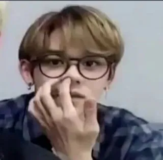 ⛓ 8c2e4666 orang, potret, pria, kacamata, selfie, ekspresi wajah whatsapp sticker