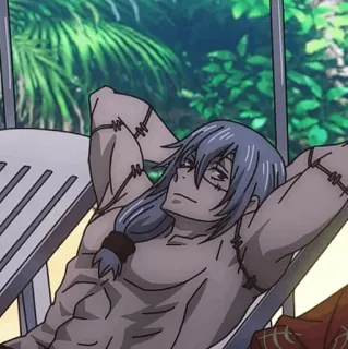 🇦🇼 04e9aa8e Mahito Jujutsu Kaisen Anime, Mahito, Jujutsu Kaisen, Vervloekte Geest, Strand, Ontspanning whatsapp sticker