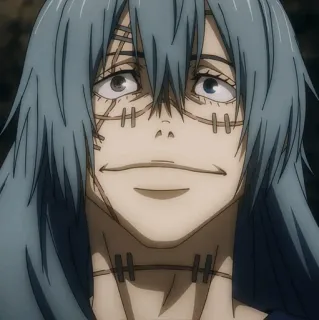 🇦🇼 22d4c3d3 Mahito Jujutsu Kaisen Anime, Schurk, Vloek, Steken, Kwaad whatsapp sticker