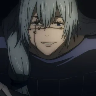 🌪 445fdcba Mahito Jujutsu Kaisen Anime, Manga, Schurk, Gennaaid, Glimlach whatsapp sticker