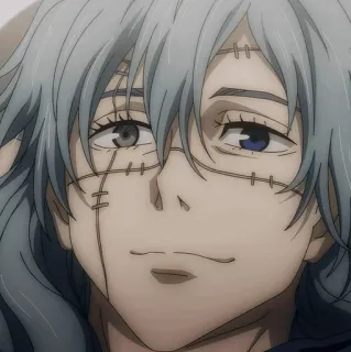 🌪 4bc12a1d Mahito Jujutsu Kaisen Anime, Manga, Steken, Schurk, Vloek whatsapp sticker